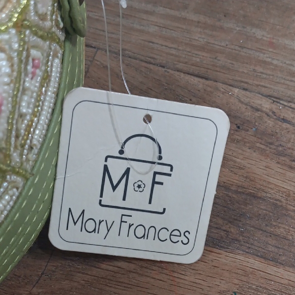 Mary Frances Green and Orange Beaded Pineapple Bag - Picture 2 of 9